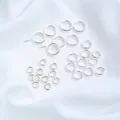 Anellini chiusi in rame placcato argento di alta qualità per creazione gioielli - Anello di Giunzione Chiuso (Q86-12) / Grande 10mm (10 Pezzi/Confezione) / Argento lucido