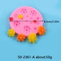 Pink daisy sunflower silicone mold for fondant chocolate resin crafts, 8.5cm diameter - Style 50-2361 / Diameter 8.5cm / Pink