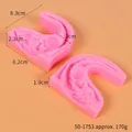Baby themed pink silicone fondant cake mold for DIY baking and chocolate making - Crescent Moon Baby Style (50-1753-A)