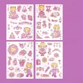 Set mit 4 Blatt süßen Waage Sternzeichen Cartoon Aufklebern für DIY Scrapbooking und Basteln - Waage / 4 Stück