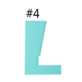 Light blue plastic cake cream scraper tool model #4 for DIY baking decorative patterns - L-Shaped Angled Cut Style (4#58023-4) / Mint Green