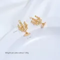Exquisite 14K gold plated chandelier pendant with sparkling zircon for DIY jewelry making - 1 Piece/Pack / Dream Candlestick Style (G980-9)