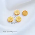 High quality 24K gold plated copper octagonal spacer beads for DIY jewelry crafting - Octagonal Lucky Bead (Z568-7) / 1 Piece (8.8x3.5mm)