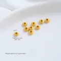 Hoogwaardige 4mm vergulde koperen afstandskralen voor het maken van DIY-sieraden - 1 Stuk (4.0mm)