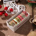 Weihnachts-Washi-Tape-Set mit 6 Rollen festlichen Comic-Mustern in weißer Box - Weihnachts-Cartoon-Druck (SDMC-3) / 6er-Set Rollen / SDMC-3