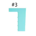 Light blue L-shaped cake cream scraper with serrated edge decorating tool style #3 - L-Shaped Serrated Pattern Style (3#58023-3) / Mint Green