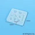 Stampo in silicone per ciondoli in resina con varie forme geometriche e dimensioni. - Multiple Geometric Graphics (60-597)