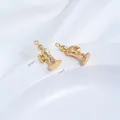 Elegant 14K gold plated crystal lamp fountain pendant with cubic zirconia for DIY jewelry - 1 Piece/Pack / Inlaid Zirconia Candlestick Style (G980-10)