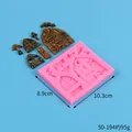 Fairy tale door and mushroom silicone mold for DIY crafts and fondant, 10.3cm size - Door Window Mushroom (50-194-A) / Pink