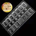 Hard plastic Mahjong chocolate mold featuring Thirteen Orphans tile designs for baking - Mahjong Thirteen Orphans Style (54007)