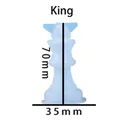 3D King chess piece silicone mold for resin casting with 70mm height and 35mm base - King Style (60-635)