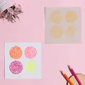 DIY floral drawing stencil with four hollowed out patterns for scrapbooking and painting - Flower Stamen (54042)