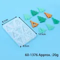 Christmas tree silicone mold for DIY resin pendants including multiple tree shapes - Christmas Tree Shape Combination (60-1376) / 60-1376
