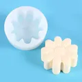 Professional sunflower shaped silicone mold for DIY aromatherapy candles and soap making - 50-2657 / White
