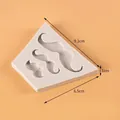 Mustache shaped silicone mold for cake fondant and chocolate graduation party decoration - Trapezoidal Mustache Shape Mold (50-2280-B) / Gray