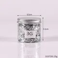 Silver foil flakes in a jar for DIY crafts decoration size 6.5x6.1cm approx 25g - 3g Silver Foil D157201