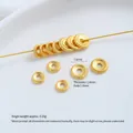 Vergulde getextureerde tussenkralen voor DIY-sieraden, 7.8mm diameter componenten. - 1 Stuk (8.0mm)