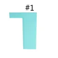 Teal L-shaped cake cream scraper with serrated edge, model #1 for DIY baking - L-Shaped Fine Serrated Style (1#58023-1) / Mint Green