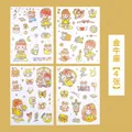 Süße Stier-Sternzeichen Cartoon-Sticker für Scrapbooking DIY Deko Set mit 4 Blättern - Stier / 4 Stück