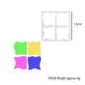 13cm DIY plastic painting stencil with four patterns for scrapbooking and craft decoration - Window (74039)
