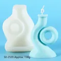 Moule en silicone bouteille géométrique abstraite pour bougies DIY, poids 158g - Moule à Escargot (50-2559) / Blanc