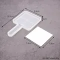 Detailed measurements of the square handle silicone mold and mirror piece for DIY - Square Handheld Mirror Mold (60-1067) / 60-1067