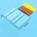 Moule rectangulaire en silicone à 6 cavités de qualité alimentaire pour chocolat, bleu - 6-Cavity Geometric Star Style (J2401009-B) / Bleu
