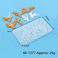 Christmas reindeer elk silicone mold for DIY resin pendants and jewelry crafting - 60-1377