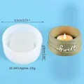 Round DIY silicone mold for resin ashtray and candle holder with dimensions - Geometric Ashtray Style (50-2643) / White