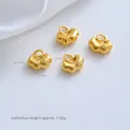 Vergulde Fu-slot hanger voor doe-het-zelf sieraden met afmetingen en gewicht. - Klein Geluksslot (G976-3) / 1 Stuk / Goud