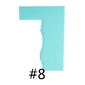 Light blue plastic cake cream scraper for DIY pattern decoration, style number 8 - L-Shaped Wavy Groove Style (8#58023-8) / Mint Green