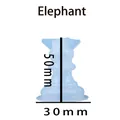 Blauwe doorschijnende siliconen mal voor 3D schaakstukken, Olifant/Loper stuk, 50mm hoog - Loper Stijl (60-637)
