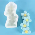 White flower cluster silicone mold for DIY resin, scented candle, and soap crafting - Small Flower (50-2631) / White