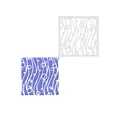 Professional square 13x13cm hollow wavy lines painting template for DIY scrapbooking crafts - Bubble (74043)