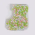 Christmas stocking shaped silicone skin picking fidget toy with colorful beads - Christmas Sock Style (JY-33I) / 7x7.8x1cm