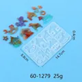Silicone mold for DIY resin pendants featuring carousel, unicorn and cat designs - Carousel Style (60-1279)