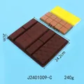 Moule professionnel en silicone pour chocolat à 6 cavités rectangulaires pour barres - 6-Cavity Geometric Star Style (J2401009-C) / Café