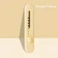 Mini portable retractable utility knife in creamy yellow color for box opening and office use - Milky Yellow