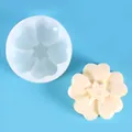 Sunflower shaped silicone mold for DIY aromatherapy candles and handmade soap - 50-2658 / White