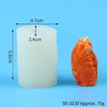 Detailed view of simulated Orleans chicken wing silicone mold with precise dimensions and weight - Simulation Chicken Drumstick Style (50-3230-D) / 4.7x6.8cm