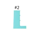 L-shaped light blue cake cream scraper tool model #2 for DIY baking and decorating - L-Shaped Toothed Groove Style (2#58023-2) / Mint Green