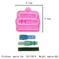 Moule en silicone pour créer des décorations de gâteaux en forme de ceinture et artisanat - Boucle de Ceinture Rose (50-1765-A)