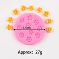 Pink silicone daisy flower mold for fondant and DIY crafts, 6.5cm diameter size - Style 50-3382-A / Diameter 6.5cm / Pink