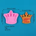 Detailed measurements for crown-shaped silicone fondant mold and finished product size - Crown Diva Style (50-3775-A)