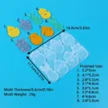Silicone mold in animal shapes for DIY resin pendants, featuring bunny and bear designs - Animal Rabbit Hatching Pendant (60-1435)