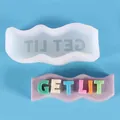 Wavy DIY silicone mold for making GET LIT slogan scented candles and handmade soaps - GET LIT Style / White