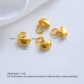 Vier vergulde koperen mini yuanbao ingot bedeltjes voor DIY handgemaakte sieraden - Gouden Baar (G976-5) / 1 Stuk / Goud