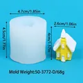 Detail view showing dimensions and weight for the small snow house DIY silicone mold - European Castle Style (50-3772-D) / 4.7cmx4.7cmx4.5cm