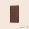 Moule professionnel en silicone marron rectangulaire à 10 cavités pour barres de chocolat Dubaï - 10-Cavity Rectangle Classic Style (J2401039) / Café