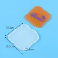 Detaillierte Ansicht der quadratischen Meerjungfrau-Untersetzer-Silikonform 10,2 cm - Meerjungfrau Silhouette 3 (60-1273) / Weiß
